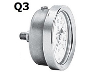 Model Q3 Gauge - 1/4" NPT Center-Back Connection